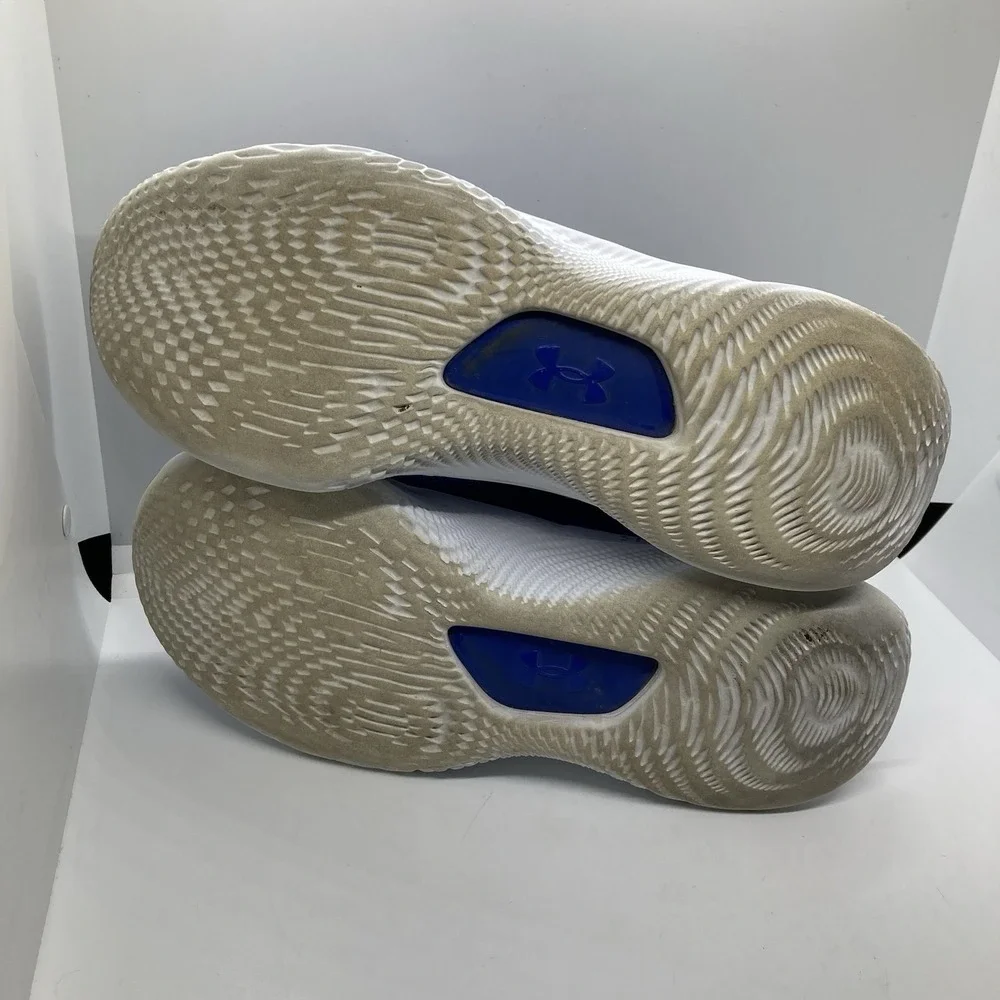 Under Armor Team Curry Mens Size 10 Blue White Basketball Shoes Sneakers Unisex - Picture 11 of 11